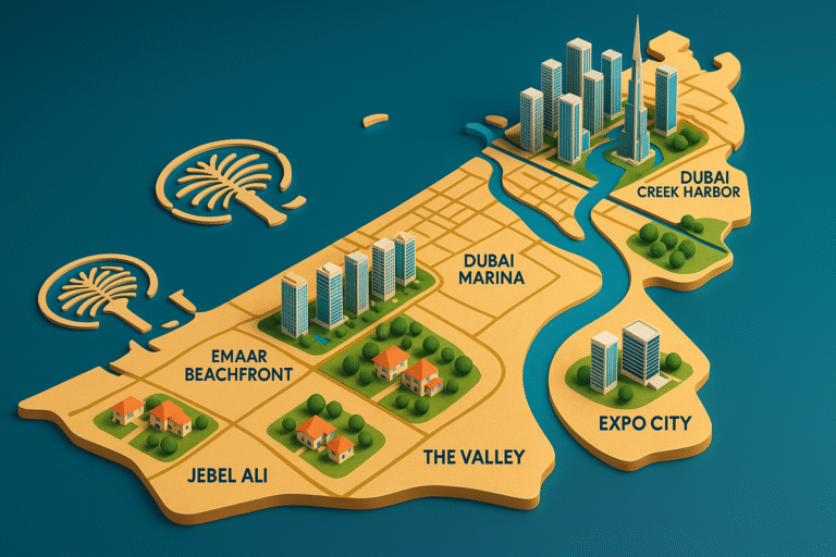 بهترین مناطق در حال رشد دبی برای سرمایه‌گذاری در سال 2025